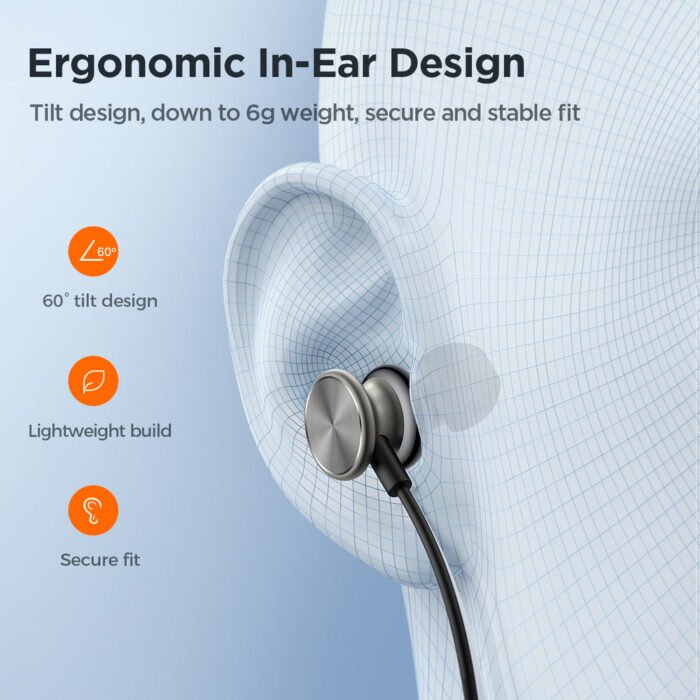 JOYROOM JR-EW03 Wired Series In-Ear Metal Earbuds - Image 2
