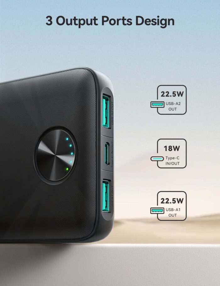 JOYROOM JR-PBF15 22.5W LED Fast Charging Power Bank 10000mAh - Image 5