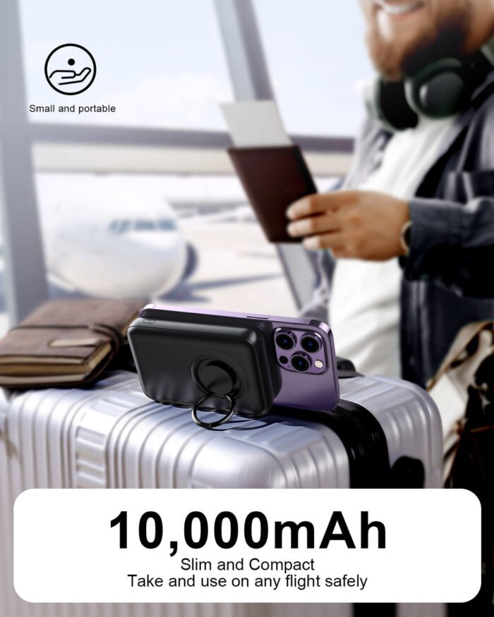 JOYROOM JR-W050 20W Power Bank 10000mAh with Built-In Ring Holder - Image 4