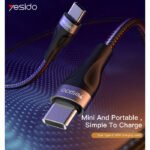 CA83 30cm Short Nylon Braided Copper Core 45W PD USB-C Type-C to Type-C Data Cable