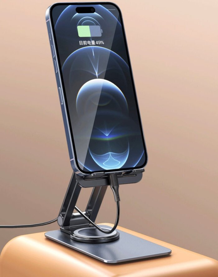 C184 new design 360 rotating phone holder | aluminum alloy folding phone holder on the table - Image 3
