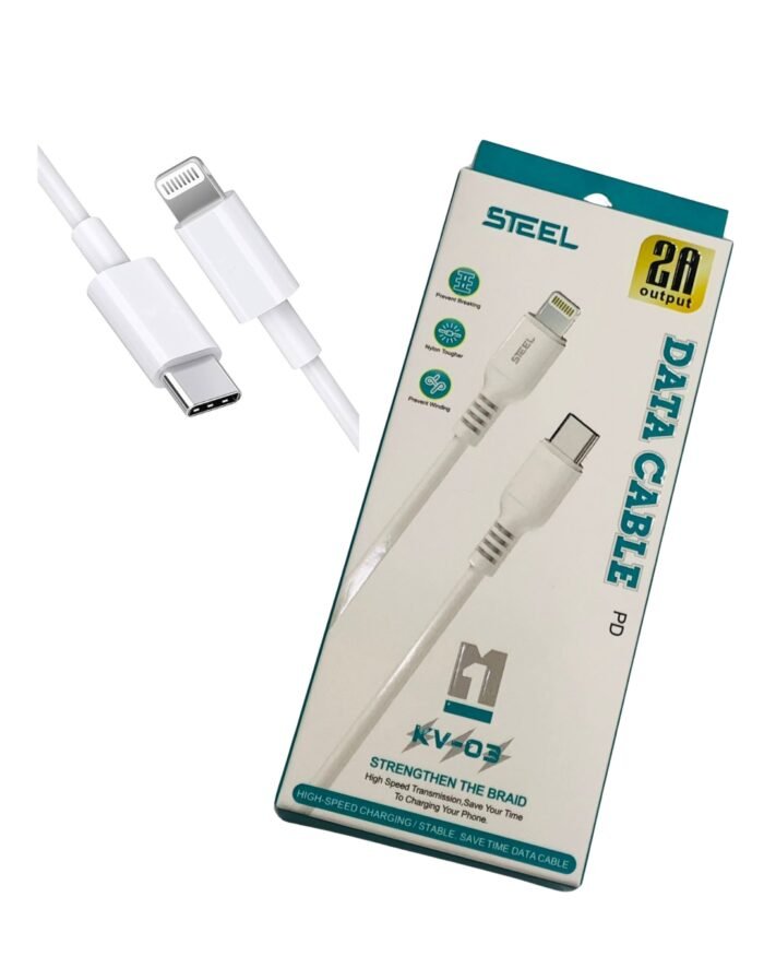 Steel Brand Durable Fast Charging Data Cable – High-Speed & Tangle-Free