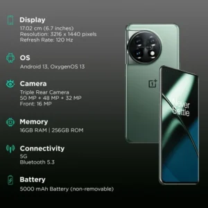 OnePlus 11 5G (16GB / 256GB) Phone – Eternal Green