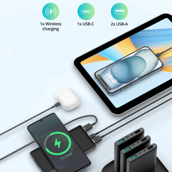 RAVPower RP-PB251 home charging combo Black Global Version 10000mah power bank4