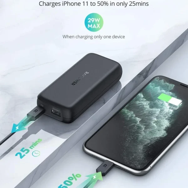 RAVPOWER RP-PB186 10000mAh PD Pioneer 20W 2-Port Portable Charger